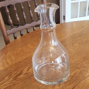 Vtg - Elegant Clear Glass Carafe